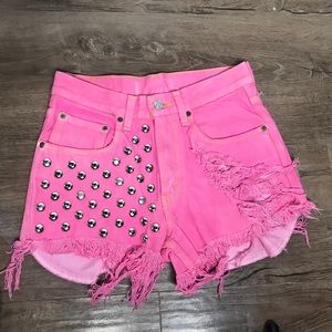 Big bad wolf one of a kind cut off shorts